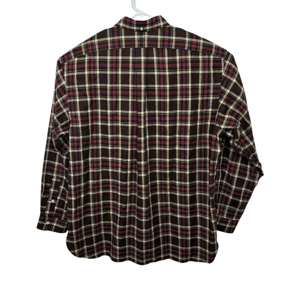 Polo Ralph Lauren Plaid Button Front Shirt Long Sleeve Autumn Mens Size XL Brown - Picture 4 of 8
